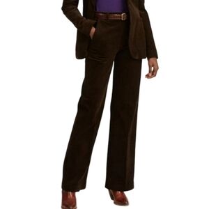 Lauren Ralph Lauren Brown Corduroy Pants Women's Size 14 P Straight Leg Preppy